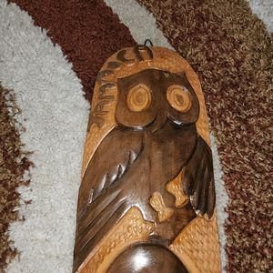 Jamaican Wooden Carved Wall Plaque Vintage